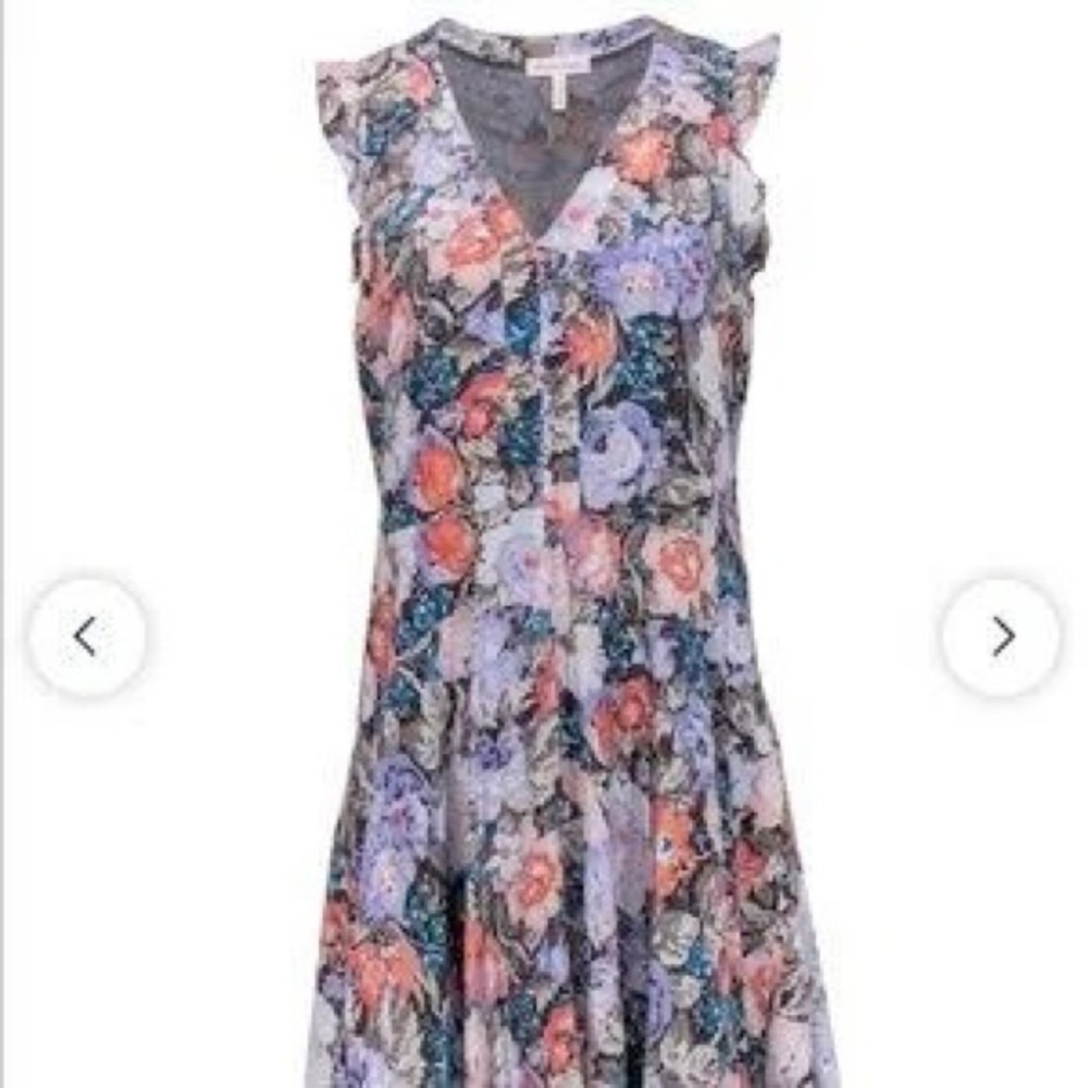 Rebecca Taylor floral mini dress. 100% silk.